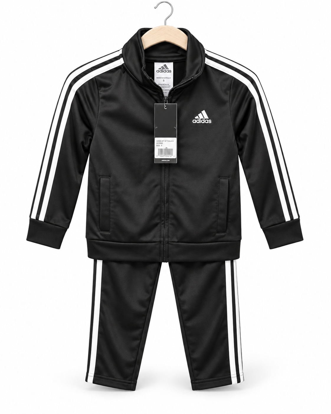 ADIDAS BOYS TRACK SET - BLACK