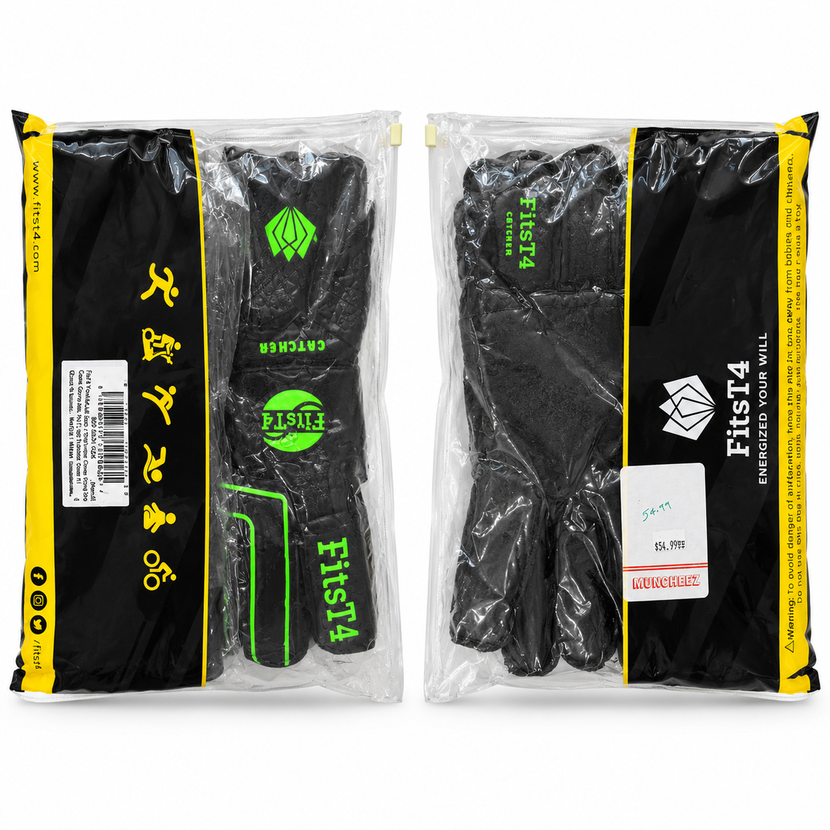 FITST4 GOALKEEPER GLOVES - BLACK/GREEN
