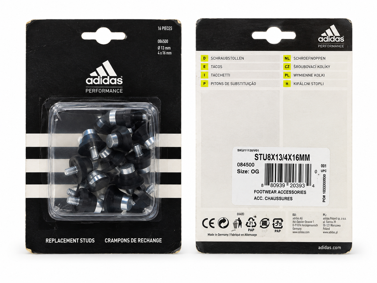 ADIDAS PERFORMANCE REPLACEMENT STUDS – 16 PIECES