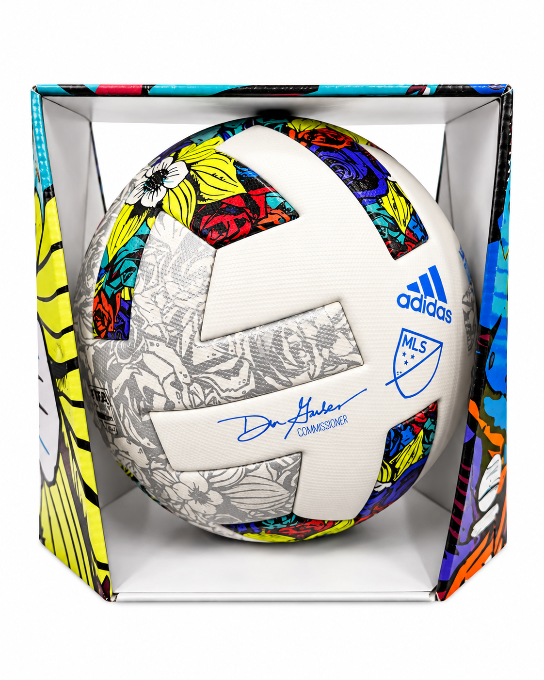 ADIDAS MLS PRO SOCCER BALL – WHITE/MULTICOLOR
