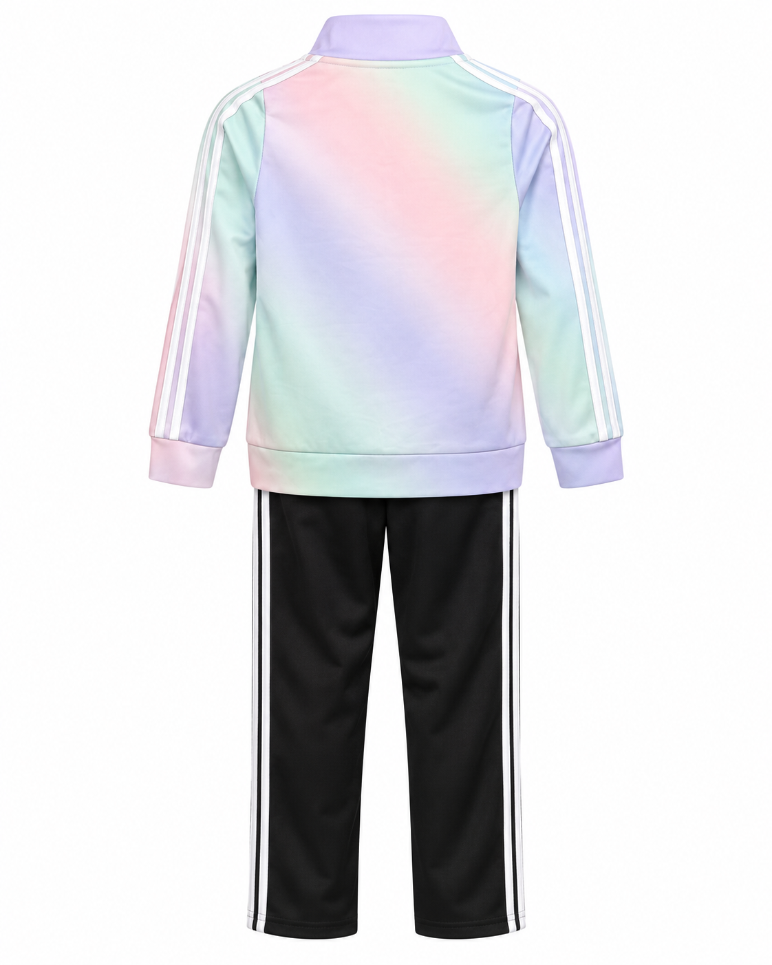 ADIDAS KIDS GREY & PURPLE MULTICOLOR 2-PIECE TRACK SET