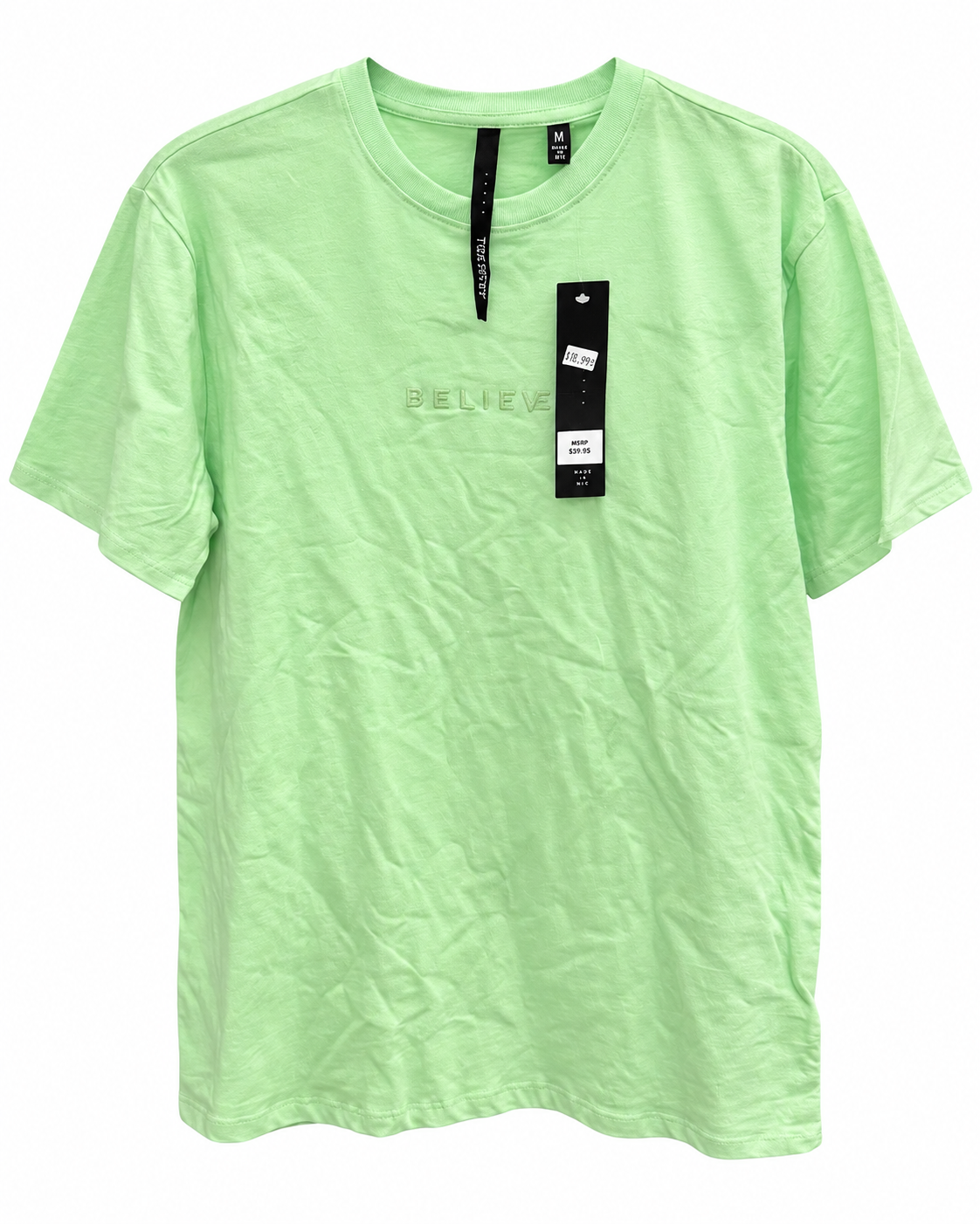FIVE POINTS INDUSTRY BELIEVE MEN’S SHIRT - MINT GREEN
