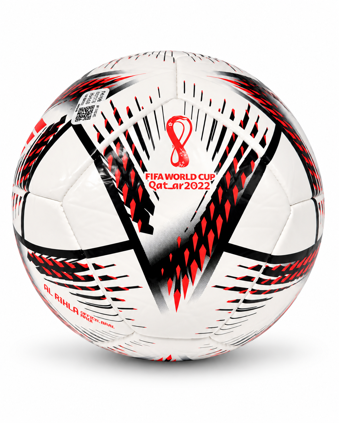 ADIDAS FIFA WORLD CUP QATAR 2022 SOCCER BALL - WHITE/BLACK/RED