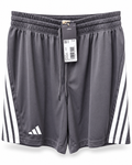 ADIDAS 3-STRIPES 7” SHORTS – GREY/WHITE