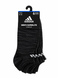 ADIDAS MEN’S SUPERLITE 6-PACK NO-SHOW SOCKS