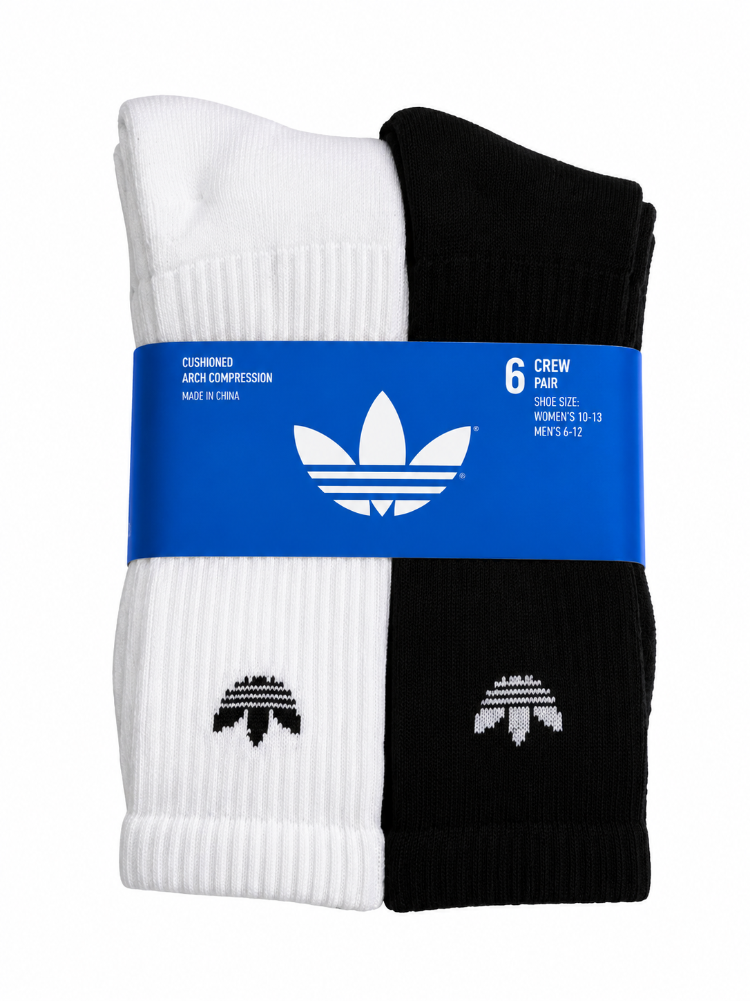 ADIDAS 6-PACK CREW SOCKS