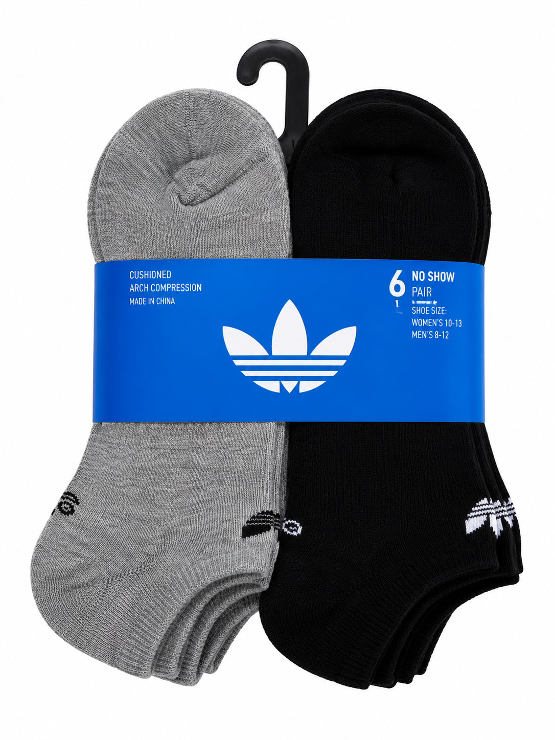 ADIDAS NO SHOW CUSHIONED ARCH COMPRESSION SOCKS