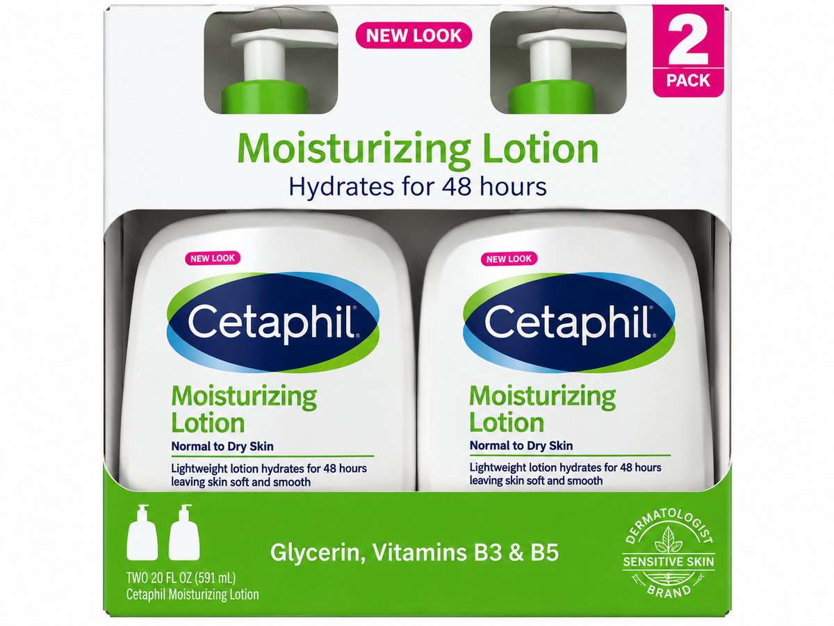 CETAPHIL MOISTURIZING LOTION 2-PACK – NORMAL TO DRY SKIN – 20 FL OZ EACH