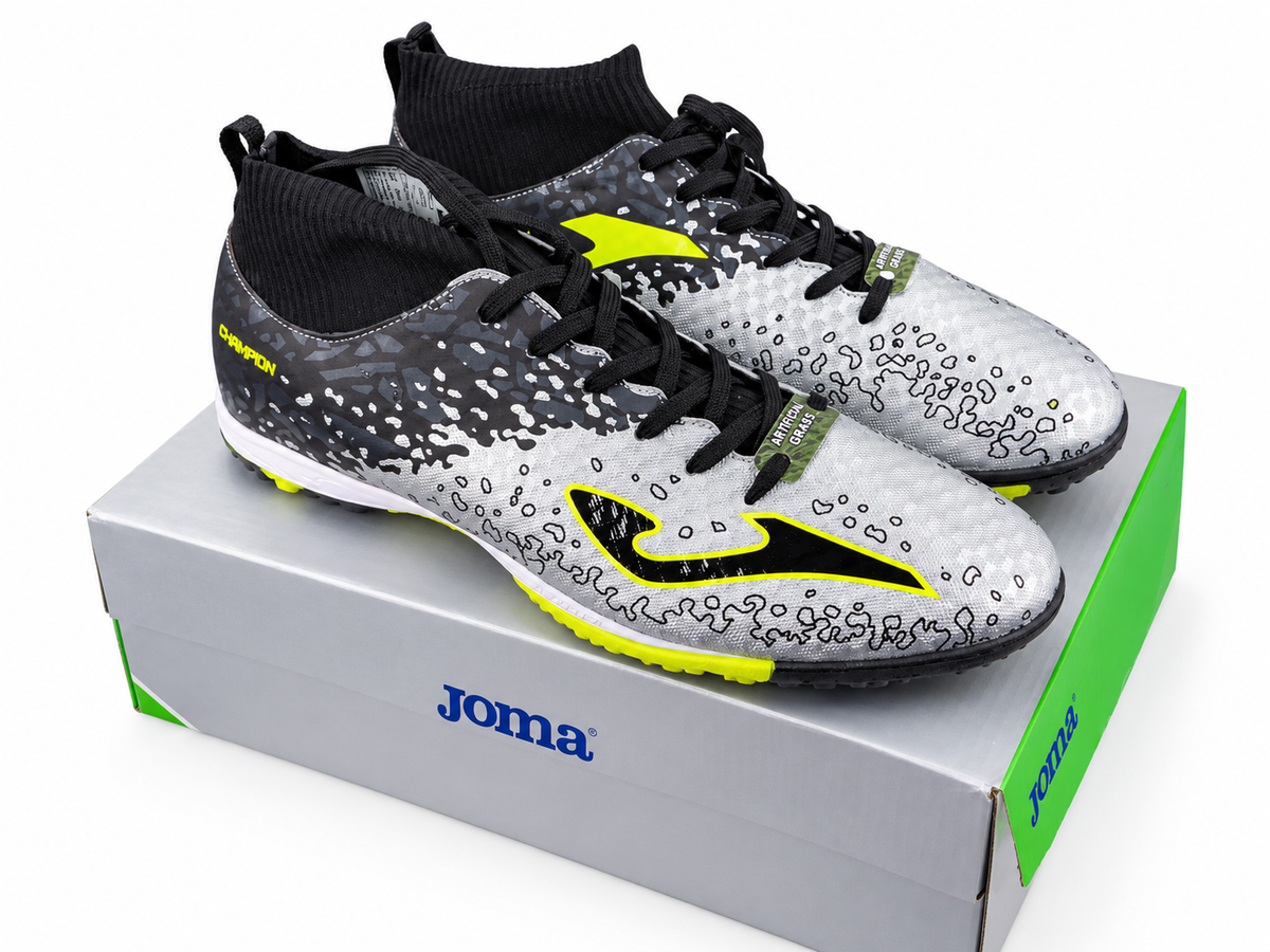 JOMA CHAMPION TURF CLEAT MEN BLK-GREY-GREEN