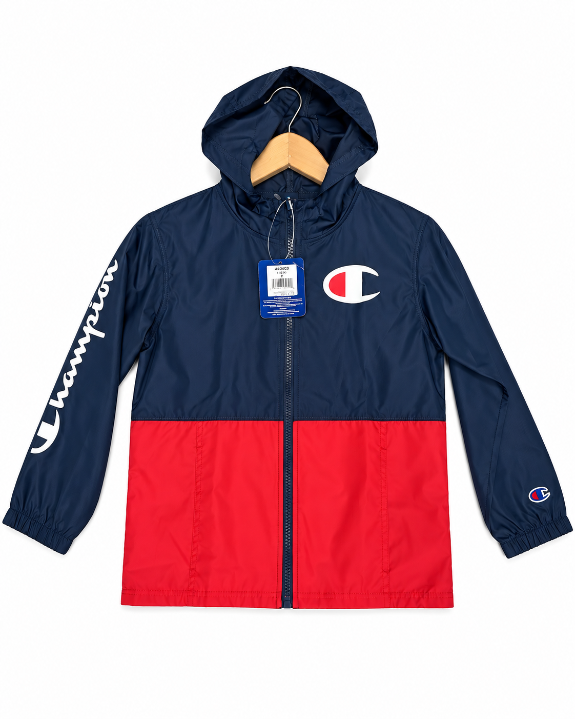 CHAMPION YOUTH COLORBLOCK HOODED WINDBREAKER